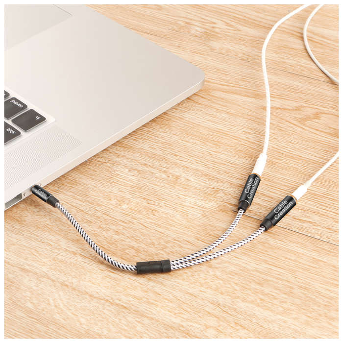 AUDIO Y SPLITTER CABLE 3.5MM MALE TO 2 PORT 3.5MM FEMALE FOR EARPHONE, HEADSET ADAPTOR