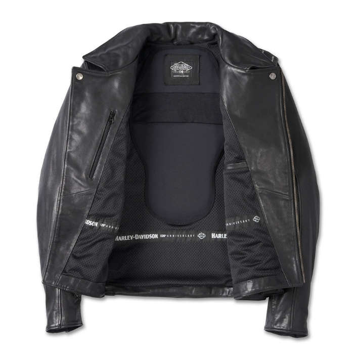 Men's 120th Anniversary Cycle Champ Leather Biker Jacket - M