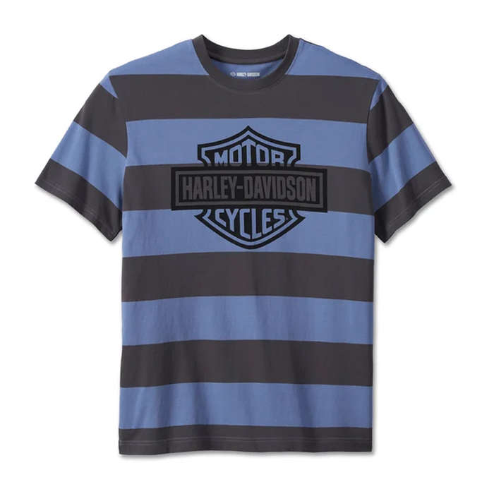 Men's Bar &amp; Shield Striped Tee - Colony Blue Stripe - 2XL