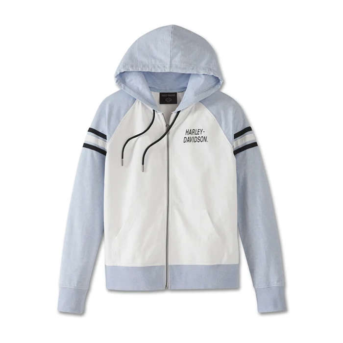 Women's Special Liberty Zip Front Hoodie - Colorblocked - Skyway - XL