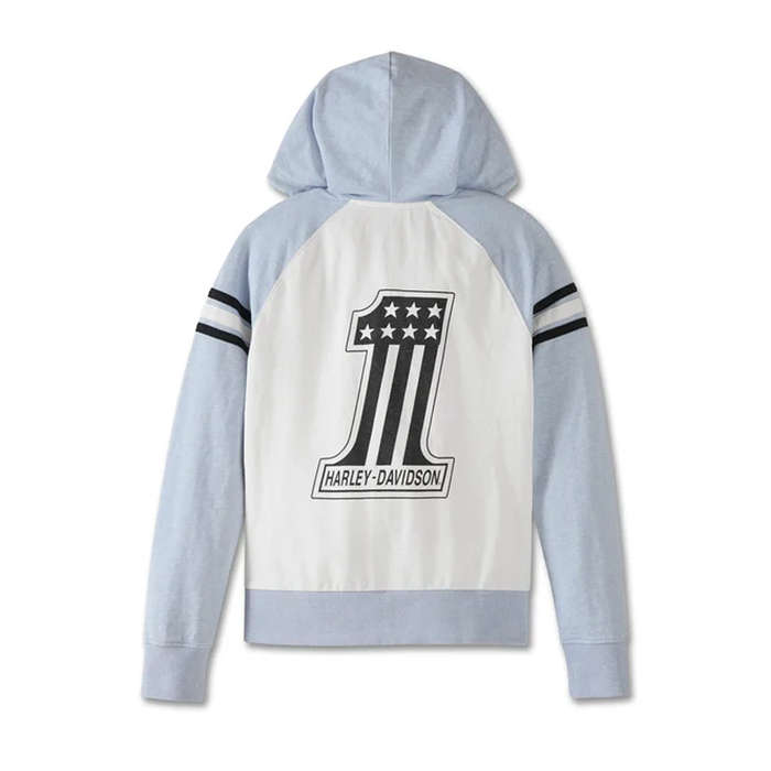 Women's Special Liberty Zip Front Hoodie - Colorblocked - Skyway - XL