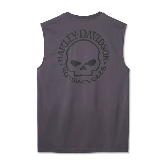 Men's Willie G Skull Muscle Tee - Blackened Pearl - 2XL