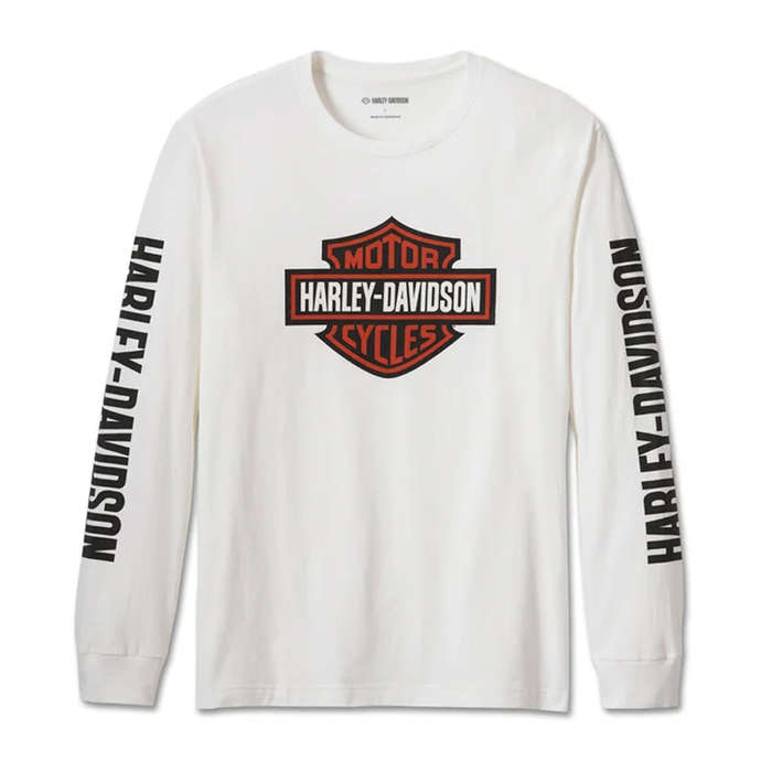 Men's Bar &amp; Shield Long Sleeve Tee - White - 2XL
