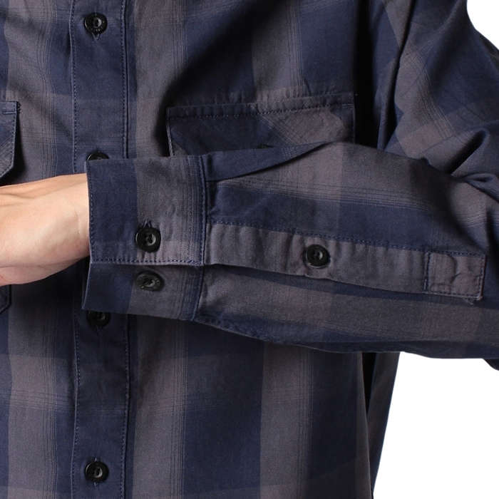 Men's Motorbreath Long Sleeve Shirt - Blue Plaid - L