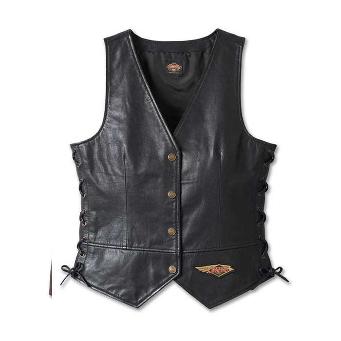 Womens 120th Anniversary Laced Side Leather Vest - XL