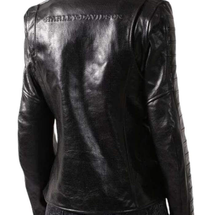Women's Ozello Perforated Leather Jacket - XL