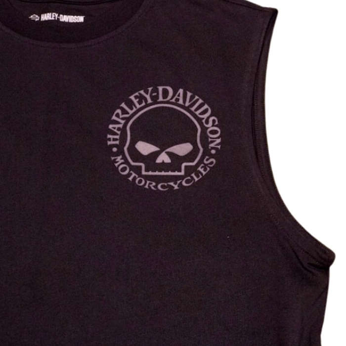 Men's Willie G Skull Muscle Tee - Black Beauty - XL