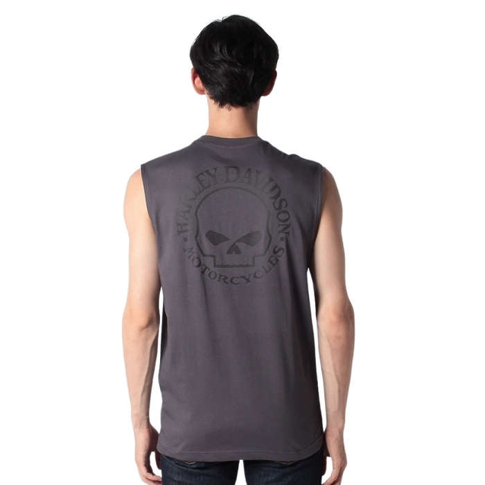 Men's Willie G Skull Muscle Tee - Blackened Pearl - 2XL