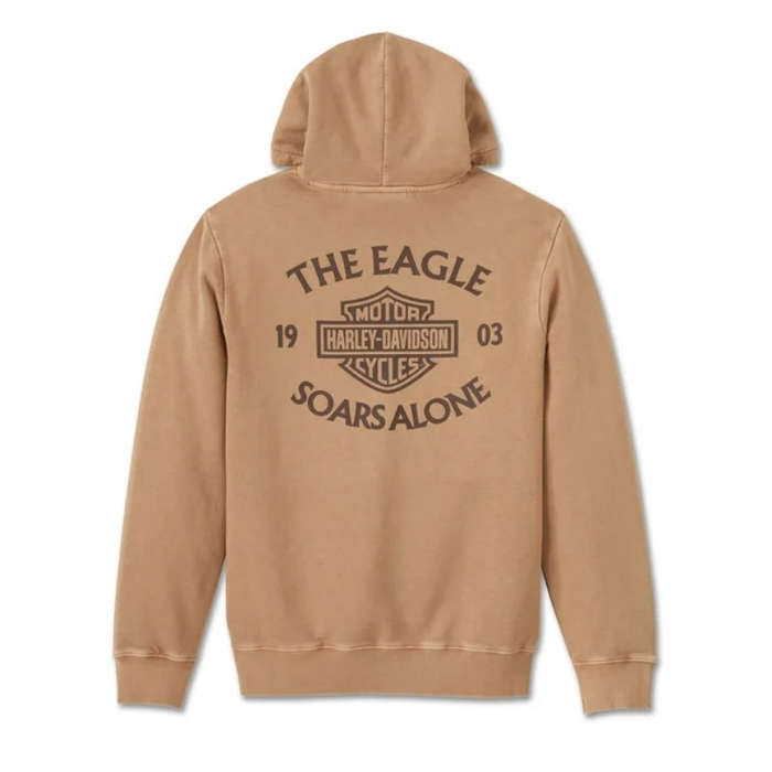 Eagle Soars Alone Slub Hoodie - 2XL