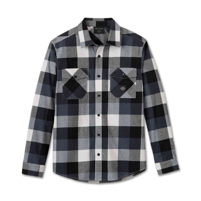 Men's Essence Long Sleeve Plaid Flannel Shirt - M