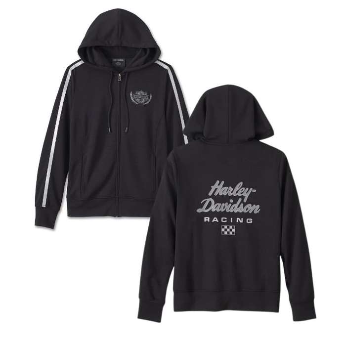 Women's Racing Scuba Zip Front Hoodie - L