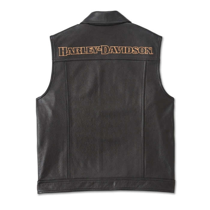 Men's Fuel to Flames Leather Vest - L