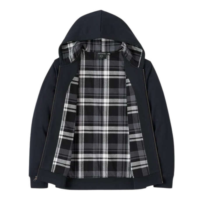 Men's Bar & Shield Plaid Lined Zip-Up Hoodie - XL