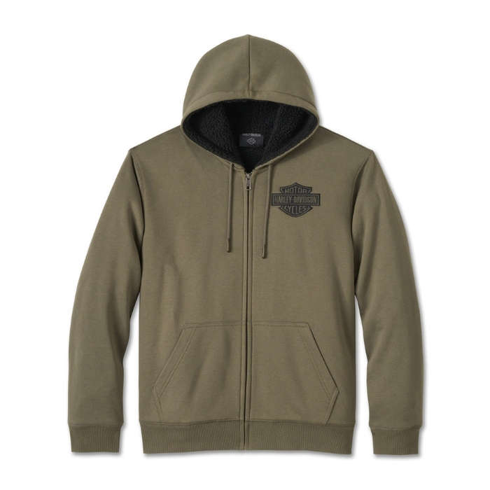 Bar & Shield Sherpa Full Zip Hoodie - XL
