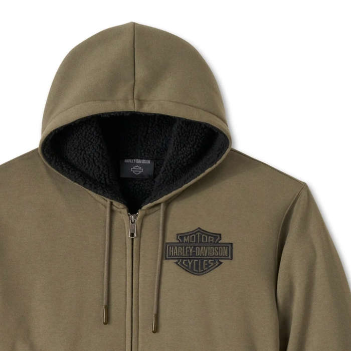Bar & Shield Sherpa Full Zip Hoodie - XL