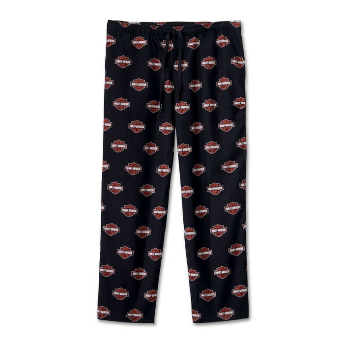 Men's Bar & Shield Long Sleeve Pajama Set - L