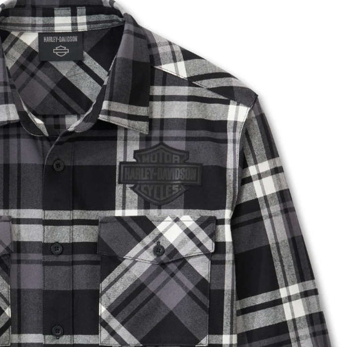 Men's Bar & Shield Flannel Shirt - Plaid - 2XL