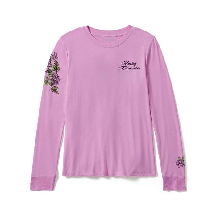 Rose & Thorn Bling Long Sleeve Top - L