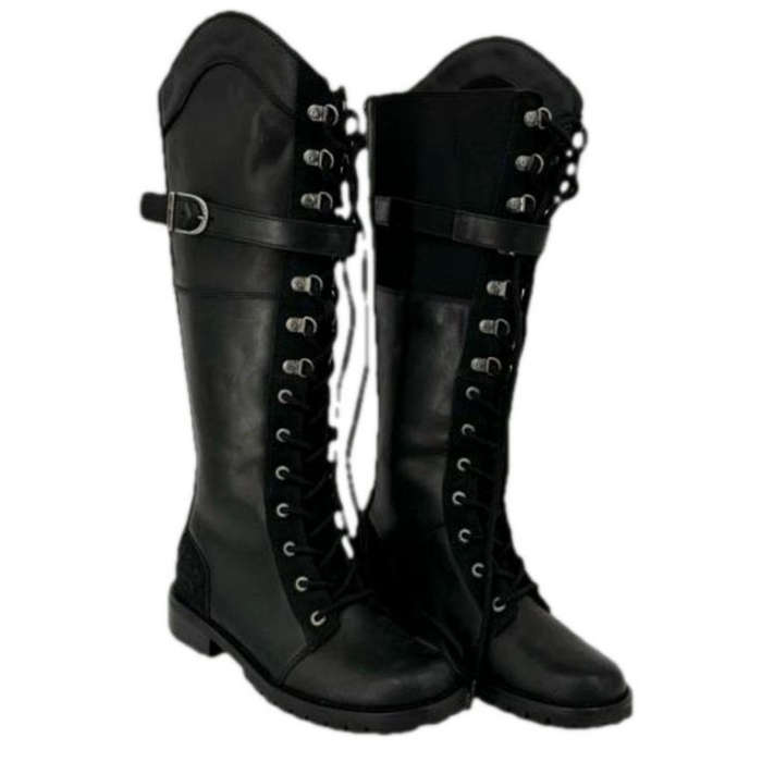 Women's Bradner Lace-Up 16" Motorcycle Boots - UK 6.5