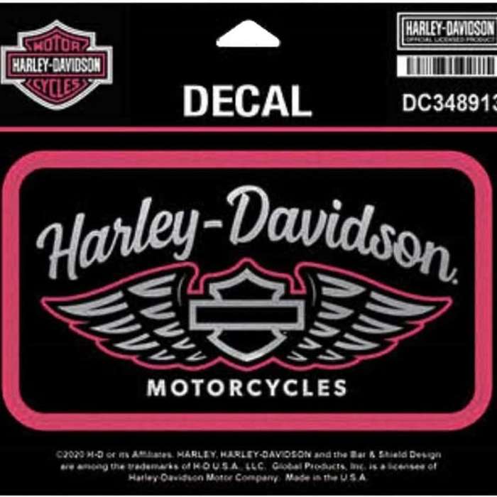 Winged Script Chrome Decal