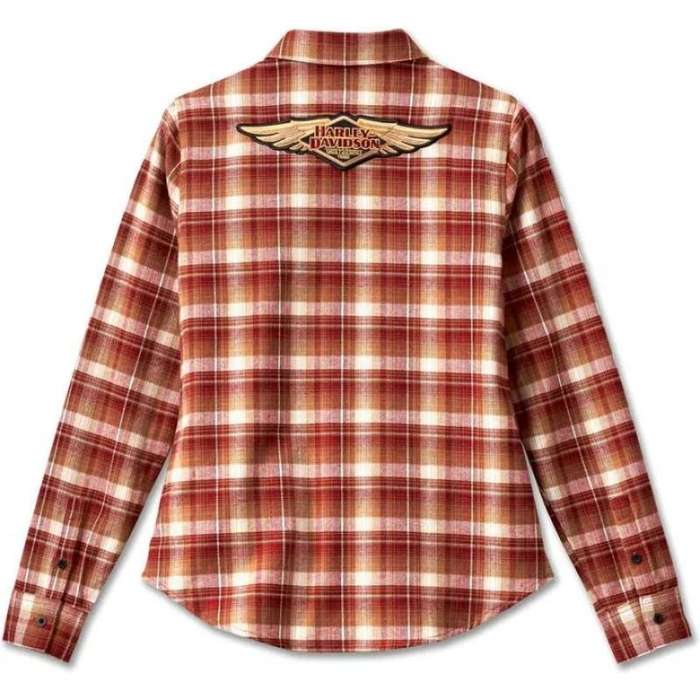 Womens 120th Anniversary Retro Flannel Shirt Plaid - M