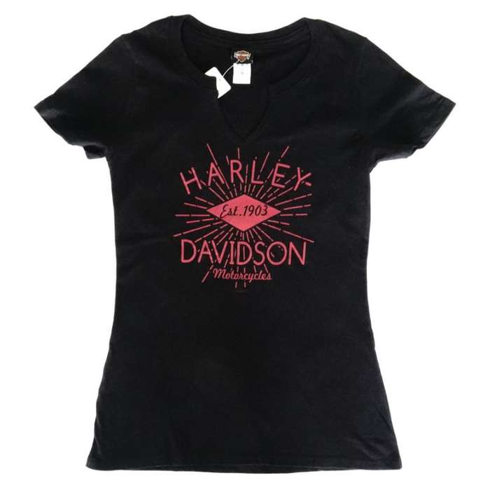 Womens DIAMOND BURST V-Neck Dealer Tee - XL