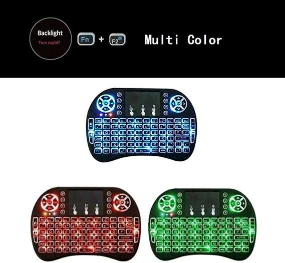 Mini Wireless BackLit Keyboard & Mouse Combo - Black