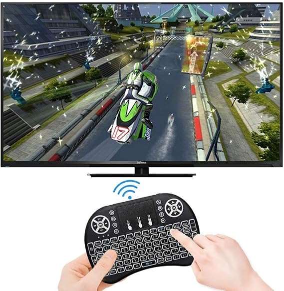 Mini Wireless BackLit Keyboard & Mouse Combo - Black