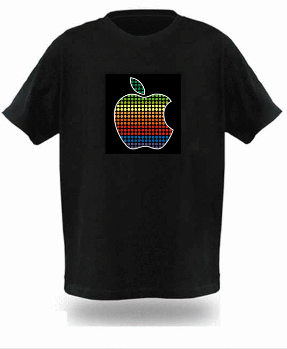 EL Panel Tshirts: Sound activated Light up Tshirt | Apple