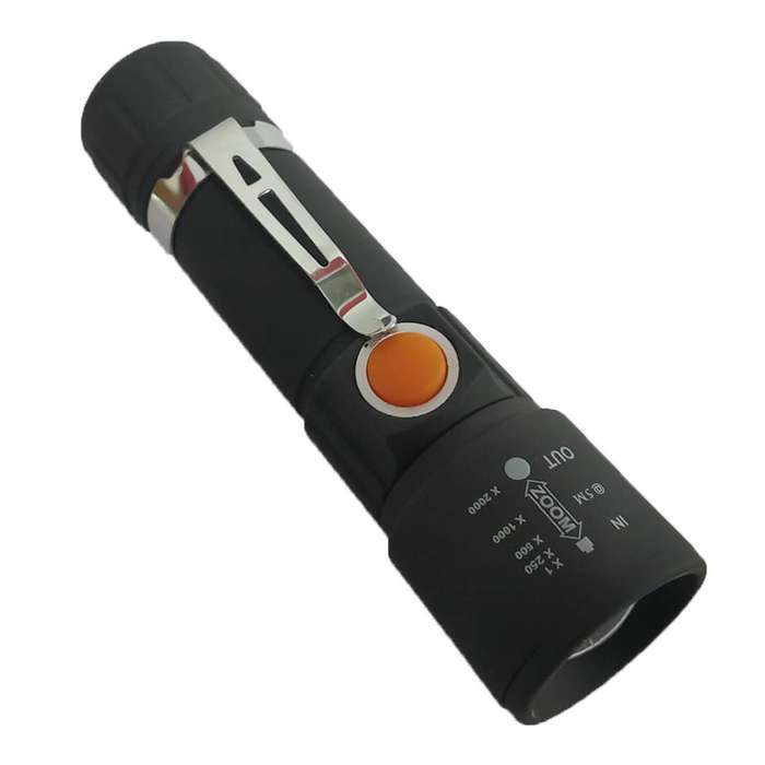 LED USB Rechargeable Flashlight with Cob light 3 Mode