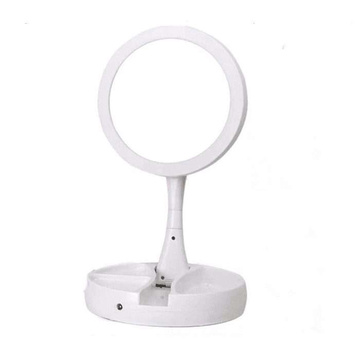 Foldable Double-sided LED Illuminated Cosmetic Mirror | UNBOXED | marked down