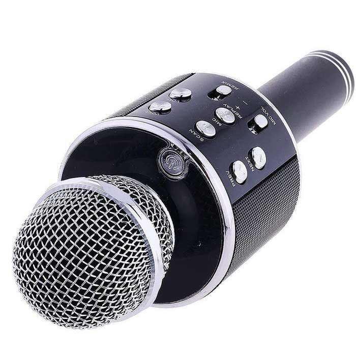 Wireless Microphone Karaoke Speaker For Smartphones - Black