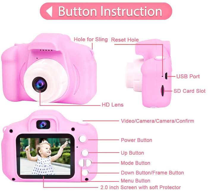 Video and Photo Mini Portable Rechargeable Digital Camera for Kids