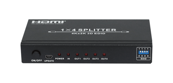 HDCVT 1x4 HDMI 1.4 Splitter supports HDCP1.4 and EDID