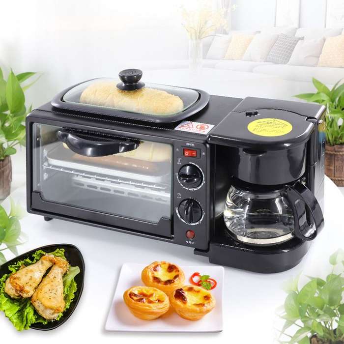 Breakfast Set Toaster Coffee Maker Machine Electric 3in1 Breakfast Maker