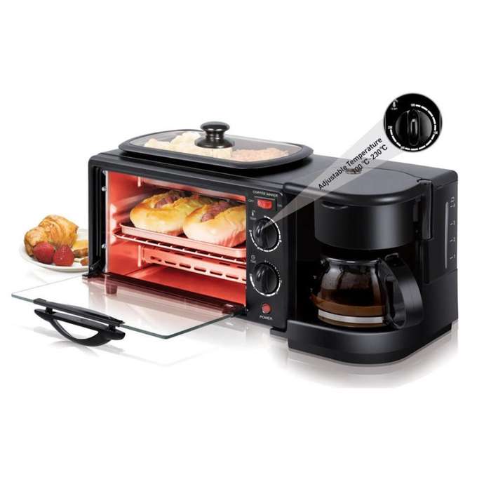 Breakfast Set Toaster Coffee Maker Machine Electric 3in1 Breakfast Maker