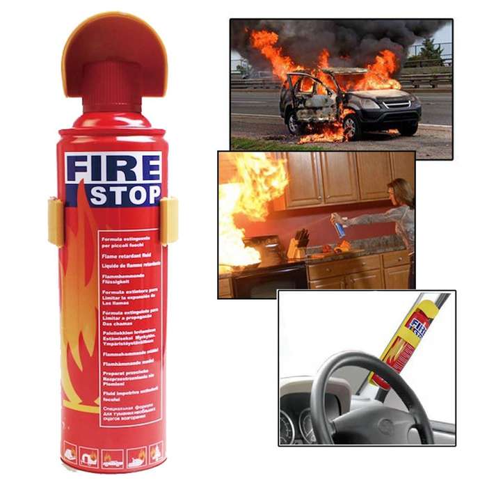 Mini Fire Extinguisher Fire Stop ISO 9001 For car kitchen home bedroom Pack of 2