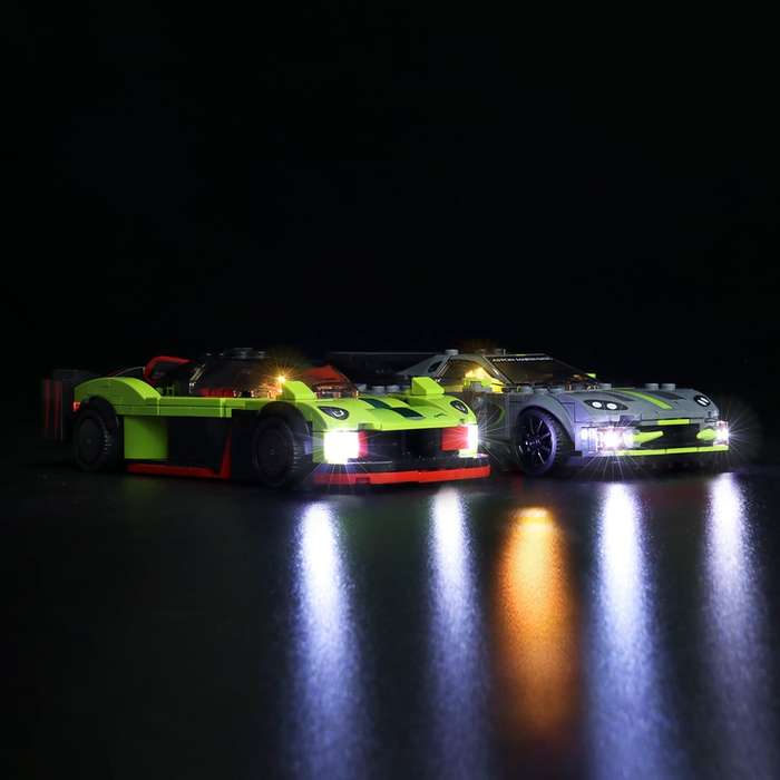 LEGO Vackyrie Amr pro and Aston Martin Vantage GT3 Advance lighting kit #76910