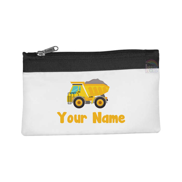 Personalized Pencil Case - Dump Truck