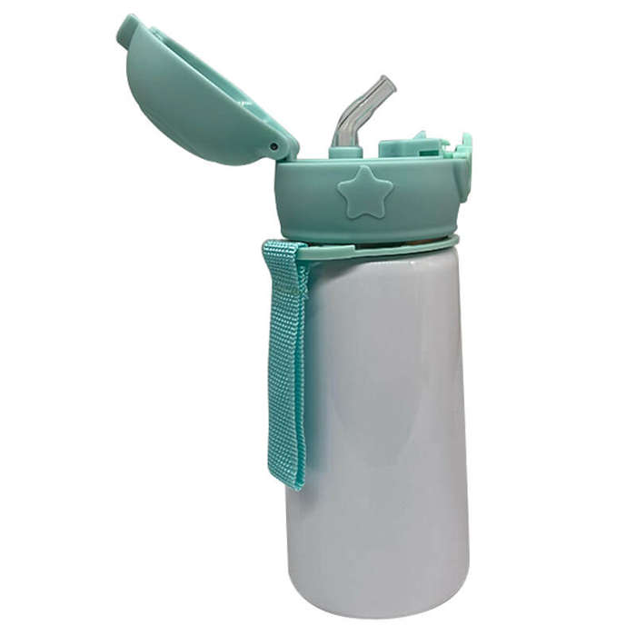 Personalized Star Straw Water Bottle - Flowers