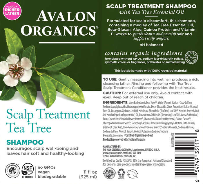 Avalon Organics Scalp Treatment Tea Tree Shampoo (325ml)