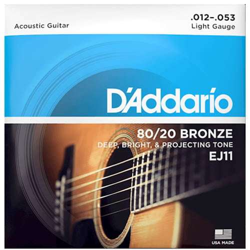 D'Addario 80/20 Bronze Acoustic Strings - 12-53