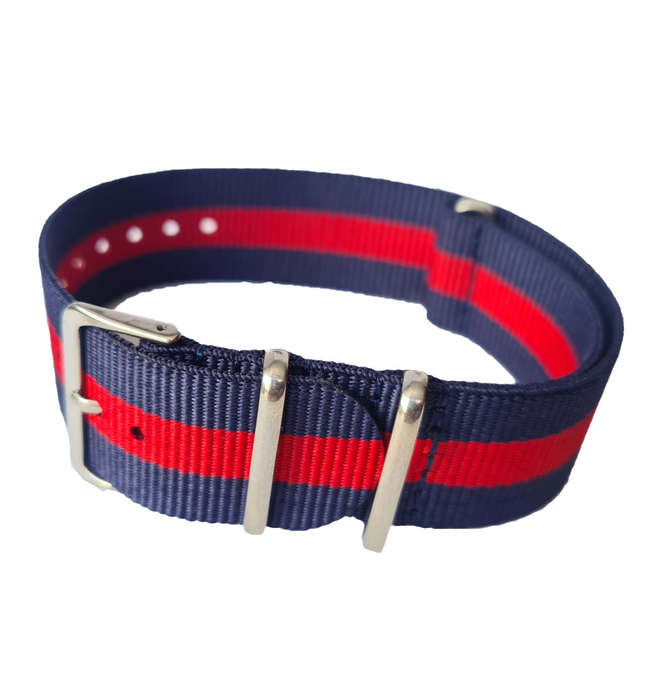 16mm Nato Watch Strap Navy/Red