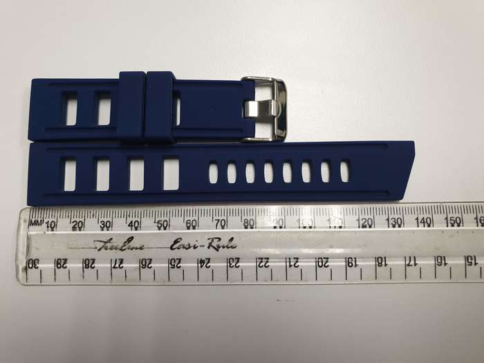 20mm Breathable Silicone Strap Navy Blue