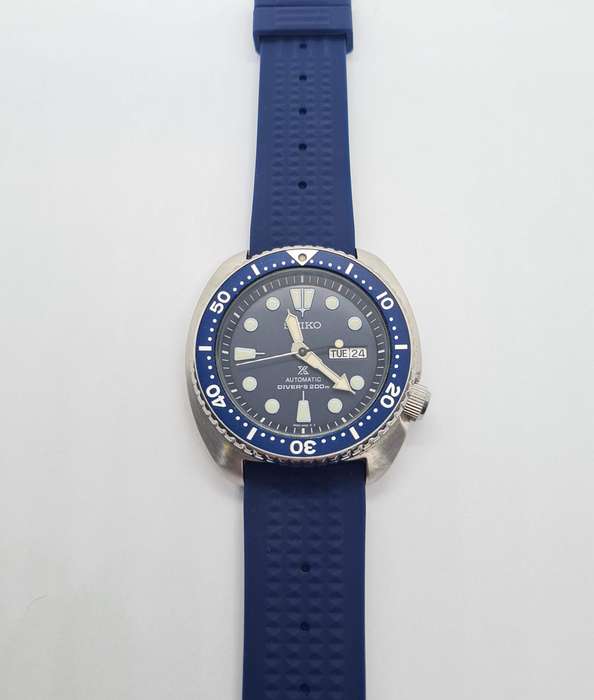 22mm Silicone Waffle Strap Navy Blue