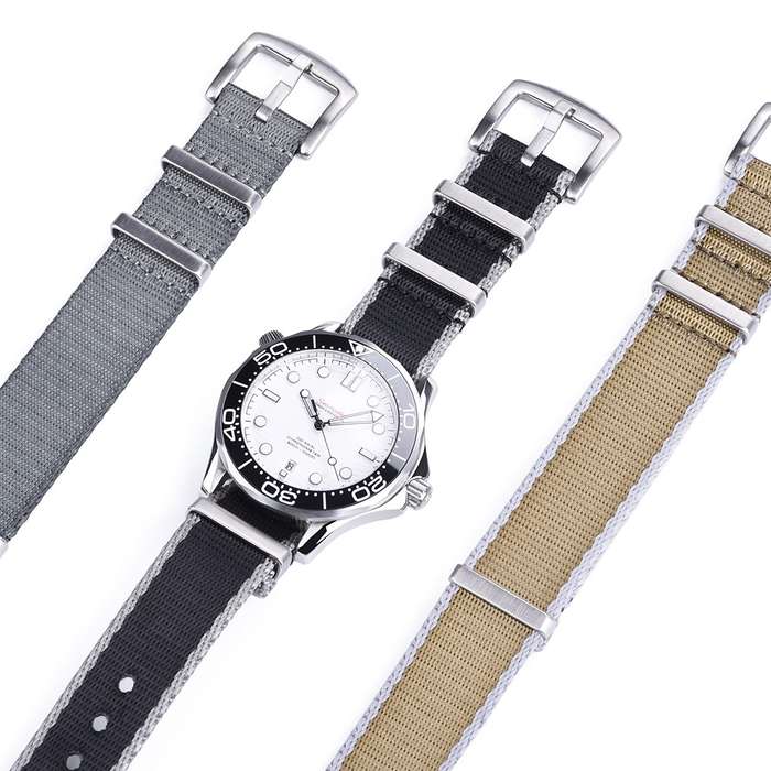 22mm Premium Seat Belt Nato Watch Strap Black