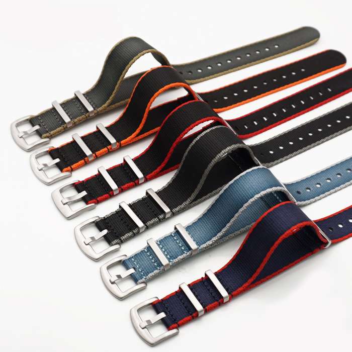 22mm Premium Seat Belt Nato Watch Strap Black