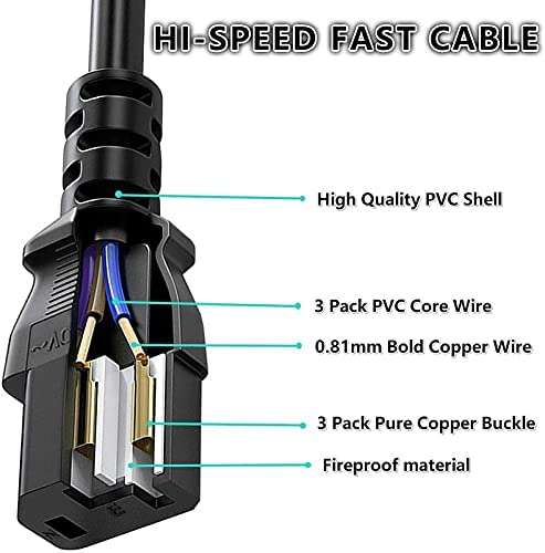 Computer Power Cable - PC Power Cable - Kettle Cord - 3 PIN RSA Plug