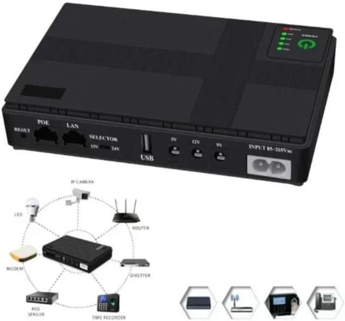 8800mAh Multifunctional Mini DC UPS