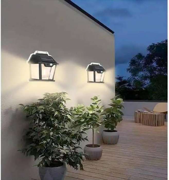 HUMAN BODY INDUCTION + LIGHT OPERATED SOLAR SENSOR LIGHT - SET OF 2